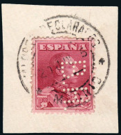 Madrid - Perforado - Edi O 322 - Fragmento "B.H" (Banco) - Used Stamps