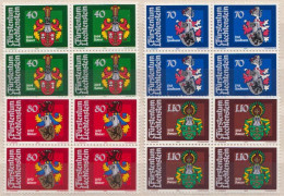 Liechtenstein MNH Set In Blocks Of 4 Stamps - Stamps