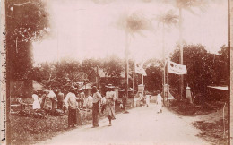 Martinique, Embarquement à FORT De FRANCE Devant La Cie Générale Transatlantique, Bateaux - Carte-Photo, écrit (2 Scans) - Fort De France