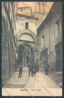 Perugia Spoleto Porta Fuga MACCHIA STRAPPINI SCOLLATA Cartolina ZB5920 - Perugia