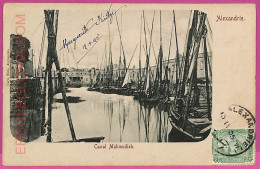 Ag2924 - EGYPT - VINTAGE POSTCARD - Alexandrie - 1905, Canal Mahmudieh - Alexandria