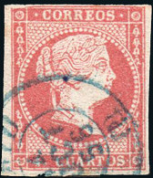 Madrid - Edi O 48 - 4 C. - Mat Fech. Tp. I Azul "Madrid" - No Reseñado - Used Stamps