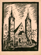 73887849 Landshut  Isar Kirche Heilig Blut Linolschnitt  - Landshut