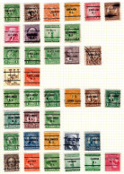 USA Precancel - New Jersey - Various Towns & Cities Collection Of 200+ On Leaves - Vorausentwertungen