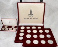 Sowjetunion: Olympische Spiele Moskau 1980: 14 X 5 Rubel Sowie 14 X 10 Rubel Ged - Russia