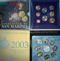 San Marino: Lot 4 KMS Aus San Marino, Dabei 1 X Kursmünzensatz 2002 Sowie 3 X KM - San Marino