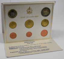 Vatikan: Kursmünzensatz 2005 Sede Vacante, Papstlose Zeit, 1 Cent Bis 2 Euro, Im - Vatikan
