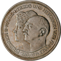 Anhalt: Friedrich II. 1904-1918: 5 Mark 1914, Mit Ehefrau Marie Von Baden, Silbe - Taler & Doppeltaler