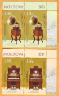 2023  Moldova  Harmonium ”Needham”, New York, Gramafon ”Monarh”, Berlin, Germania, 2х2v Mint - Moldavië