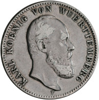 Württemberg: Karl 1864-1891: 2 Mark 1876 F, Jaeger 172 In Schön - Sehr Schön. Da - Taler & Doppeltaler