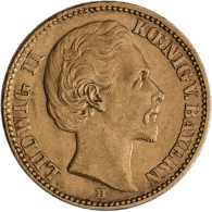 Bayern - Anlagegold: Ludwig II. 1864-1886: 20 Mark 1876 D. Jaeger 197. 7,96 G, 9 - 5, 10 & 20 Mark Or