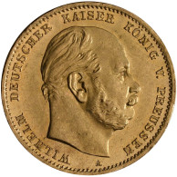 Preußen - Anlagegold: Wilhelm I. 1861-1888: 10 Mark 1872 A, Jaeger 242. 3,98 G, - 5, 10 & 20 Mark Oro