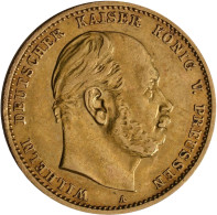 Delcampe - Preußen - Anlagegold: Wilhelm I. 1861-1888: 10 Mark 1879 A, Jaeger 245. 3,95 G, - 5, 10 & 20 Mark Goud