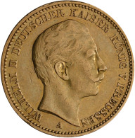 Preußen - Anlagegold: Wilhelm II. 1888-1918: 20 Mark 1890 A, Jaeger 252. 7,94 G, - 5, 10 & 20 Mark Or