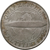 Weimarer Republik: 3 Reichsmark 1930 A, Graf Zeppelin, Weltflug 1929. Jaeger 342 - Andere & Zonder Classificatie