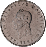 Drittes Reich: 5 Reichsmark 1934 F, Schiller, Jaeger 359. Kratzer, Sehr Schön+. - Andere & Zonder Classificatie