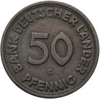 Bundesrepublik Deutschland 1948-2001: 50 Pfennig 1950 G, Bank Deutscher Länder, - Altri & Non Classificati