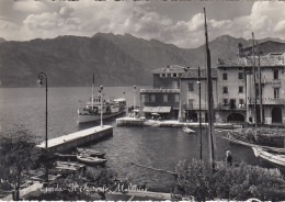 MALCESINE-VERONA-LAGO DI GARDA-IL PORTO- CARTOLINA VERA FOTOGRAFIA VIAGGIATA 5-7-1953 - Verona