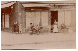 Devanture Et Terrasse Du Café Guerry. Carte Photo Animée Non Située - Cafés