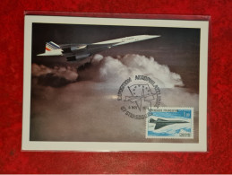 CARTE Maximum 1979 STRASBOURG EXPOSITIO AEROPHILATELIQUE CONCORDE - 1970-1979