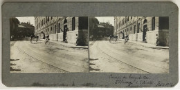 Photo Ancienne - Vue Stéréoscopique - Stéréo - Course De Bicyclettes -  L'Airette AUBENAS - Ardèche - Vélo - Sport -1922 - Radsport