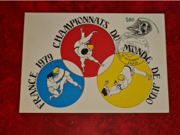 CARTE Maximum 1979 PARIS CHAMPIONNANTS DE JUDO - 1970-1979