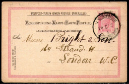 ,Austria,Levant,postal Stationery Cancel:Constantinopel,02.03.1901 Sent To London W.C.as  Scan - Tarjetas