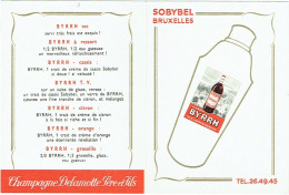 Ancienne Publicité BYRRH. SOBYBEL, Bruxelles.  Recettes De Cocktails. - Alcoholes