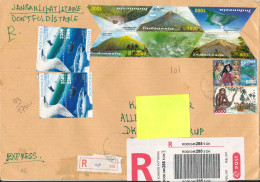 Indonesia Registered Cover Sent To Denmark 14-11-2005 With A Lot Of Topic Stamps - Indonesië