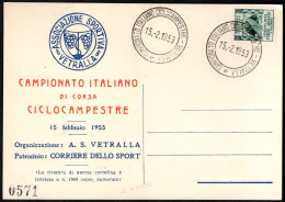 CYCLING - ITALIA VETRALLA 1953 - CAMPIONATO ITALIANO DI CORSA CICLOCAMPESTRE - A - Cycling