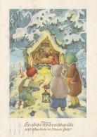 KRIPPE / Crip / Culla - Künstler-Weihnachtskarte Mit Kindern, 1954 - Sonstige & Ohne Zuordnung