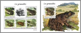 GUINEA REP. 2023 MNH Frogs Frösche M/S+S/S – OFFICIAL ISSUE – DHQ2417 - Grenouilles