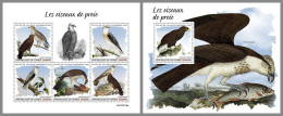 GUINEA REP. 2023 MNH Birds Of Prey Greifvögel Raubvögel M/S+S/S – OFFICIAL ISSUE – DHQ2417 - Eagles & Birds Of Prey