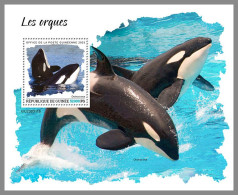 GUINEA REP. 2023 MNH Orcas Whales Wale S/S – OFFICIAL ISSUE – DHQ2417 - Baleines