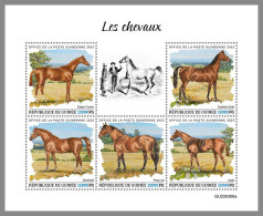 GUINEA REP. 2023 MNH Horses Pferde M/S – OFFICIAL ISSUE – DHQ2417 - Chevaux
