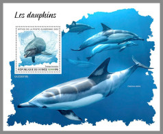 GUINEA REP. 2023 MNH Dolphins Delphine S/S – OFFICIAL ISSUE – DHQ2417 - Delfini