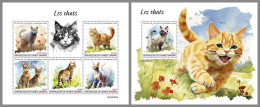 GUINEA REP. 2023 MNH Cats Katzen M/S+S/S – OFFICIAL ISSUE – DHQ2417 - Gatos Domésticos