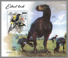 LIBERIA 2023 MNH Extinct Birds Ausgestorbene Vögel S/S – OFFICIAL ISSUE – DHQ2417 - Vor- U. Frühgeschichte