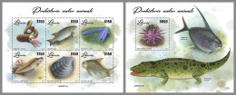 LIBERIA 2023 MNH Preh. Water Animals Präh. Meereslebewesen M/S+S/S – OFFICIAL ISSUE – DHQ2417 - Prehistóricos