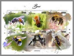 LIBERIA 2023 MNH Bees Bienen M/S – OFFICIAL ISSUE – DHQ2417 - Abeilles