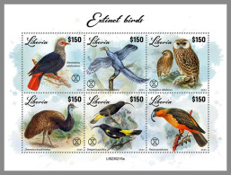 LIBERIA 2023 MNH Extinct Birds Ausgestorbene Vögel M/S – OFFICIAL ISSUE – DHQ2417 - Prehistóricos