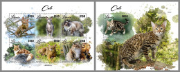 LIBERIA 2023 MNH Cats Katzen M/S+S/S – OFFICIAL ISSUE – DHQ2417 - Hauskatzen