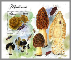 LIBERIA 2023 MNH Mushrooms Pilze S/S – OFFICIAL ISSUE – DHQ2417 - Hongos