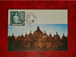 CARTE Maximum 1979 PARIS TEMPLE DE BOROBUDUR JAVA - 1970-1979