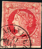 Madrid - Edi O 53 - 12 Cuartos - Mat Fech. Tp. II "Aranjuez" - Used Stamps