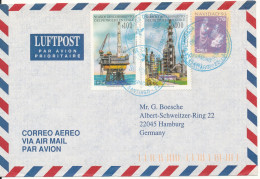 Chile Air Mail Cover Sent To Germany 30-8-1996 Topic Stamps - Cile