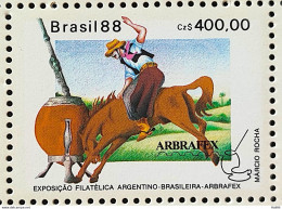 C 1607 Brazil Stamp Arbrafex Argentina Filatory Postal Service Horse 1988 - Ungebraucht