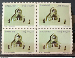 C 1603 Brazil Stamp Christmas Religion Church 1988 Block Of 4 - Ungebraucht