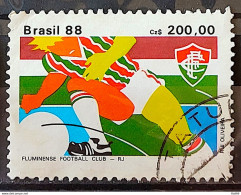 C 1599 Brazil Stamp Fluminense Soccer Clubs 1988 Circulated 1 - Used Stamps