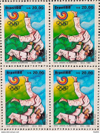 C 1590 Brazil Stamp Seoul Korea Olympics From South Judo 1988 Block Of 4 - Ongebruikt